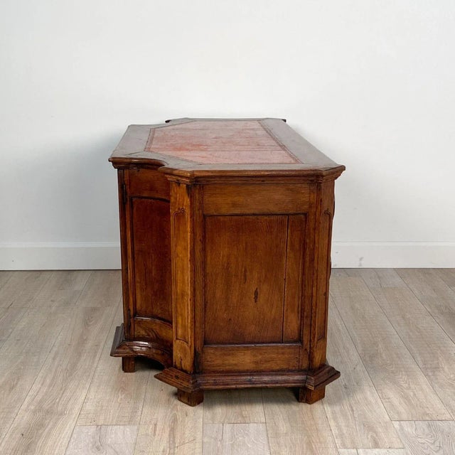 Italian Walnut Desk, Adapted From 18th Century Elements, 19th Century For Sale - Image 4 of 12