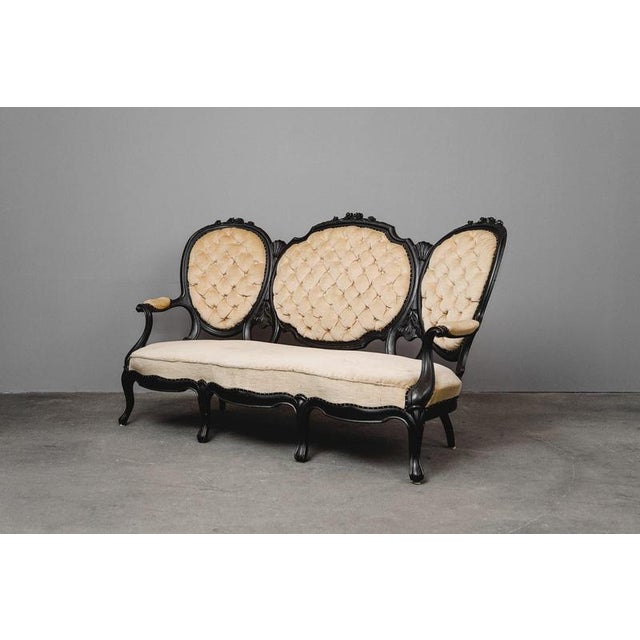 Louis Philippe Three-Seater Sofa, 1800s For Sale - Image 3 of 18