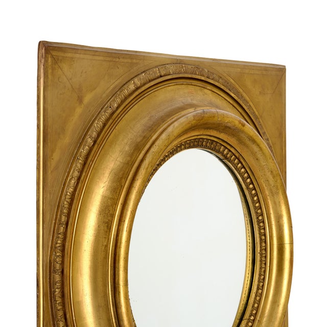 1920s French Antique, Impressive Gold Leafed Mirror, Circa 1920 For Sale - Image 5 of 9