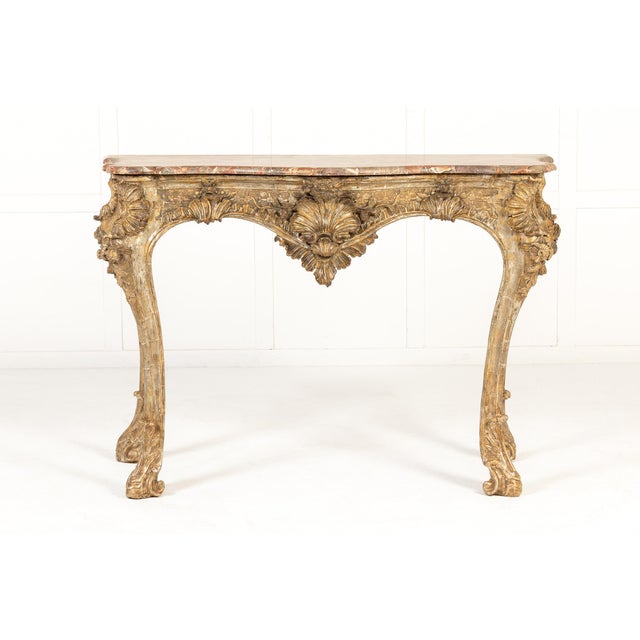 Antique Italian Silver Gilt Console Table, 1700s For Sale - Image 12 of 12
