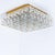 Glass Square Crystal Glass and Brass Flush Mount from Kinkeldey, Germany, 1970s For Sale - Image 7 of 13