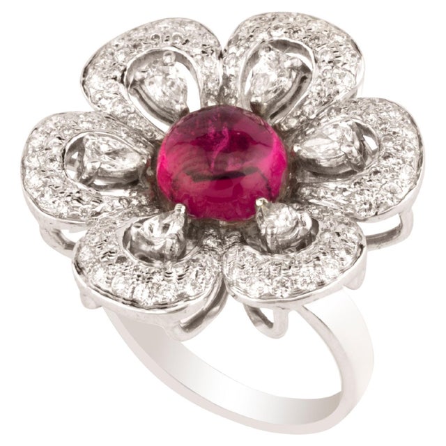 this is an amazing ring with diamond : 1.90carats ruby:3.50carats gold : 9.25 gms