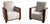 Italian Art Deco Lounge Chairs in Wood and Grey Velvet, 1930s, Set of 2 For Sale