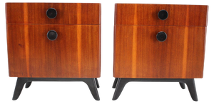 Mahogany Bedside Tables by Jindrich Halabala for from Hala, Czechoslovakia, 1950s, Set of 2