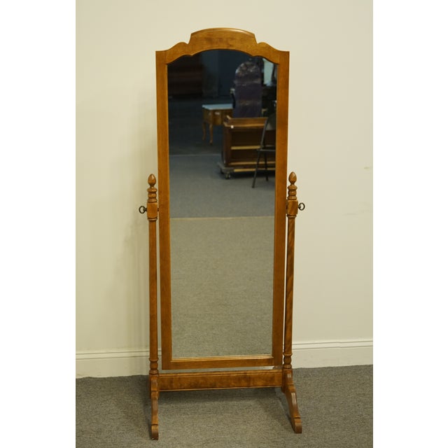 Ethan Allen Heirloom Nutmeg Maple Standing Floor Mirror Chairish