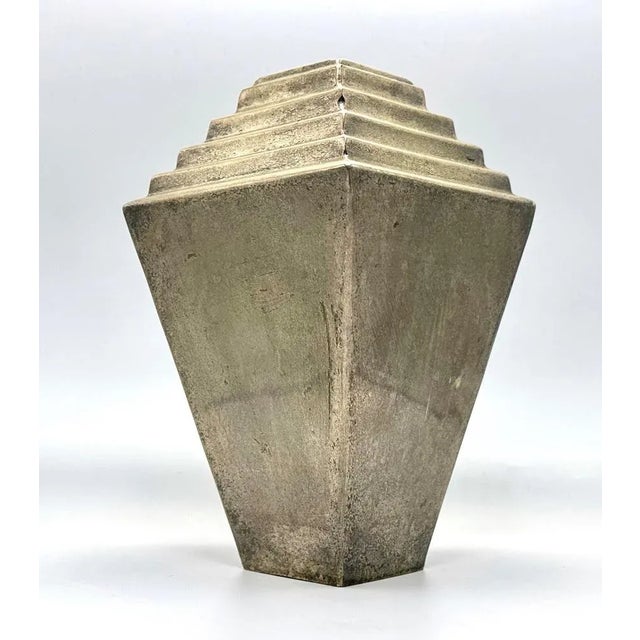 Modernist Silver-Plated Vase, 1950s, in Very Good conditions. Designed 1950 to 1959