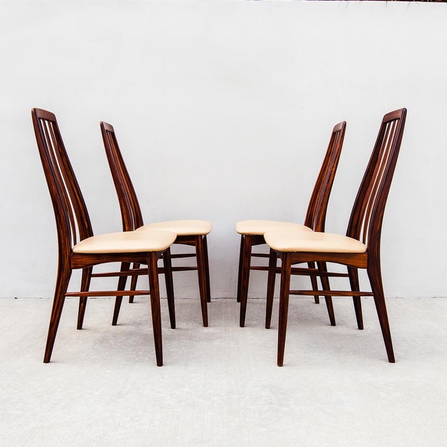 1970s Restored Danish Mid Century Modern Rosewood "Eva" Dining Chairs by Niels Koefoed For Sale - Image 13 of 13