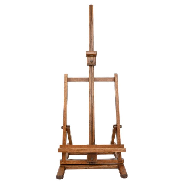 Vintage Folding Table Top Easel Made in Oak For Sale - Image 4 of 17