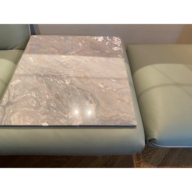 Gamma Arredamenti Modern Armchair With End Table and Matching Ottoman For Sale - Image 11 of 11