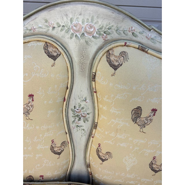 Early 21st Century Upholstered Settee Loveseat For Sale - Image 4 of 12