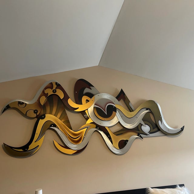 Bronze Shlomi Haziza H Studio Abstract Art Earth Tones Contemporary Modern Vision Wall Sculpture For Sale - Image 8 of 11