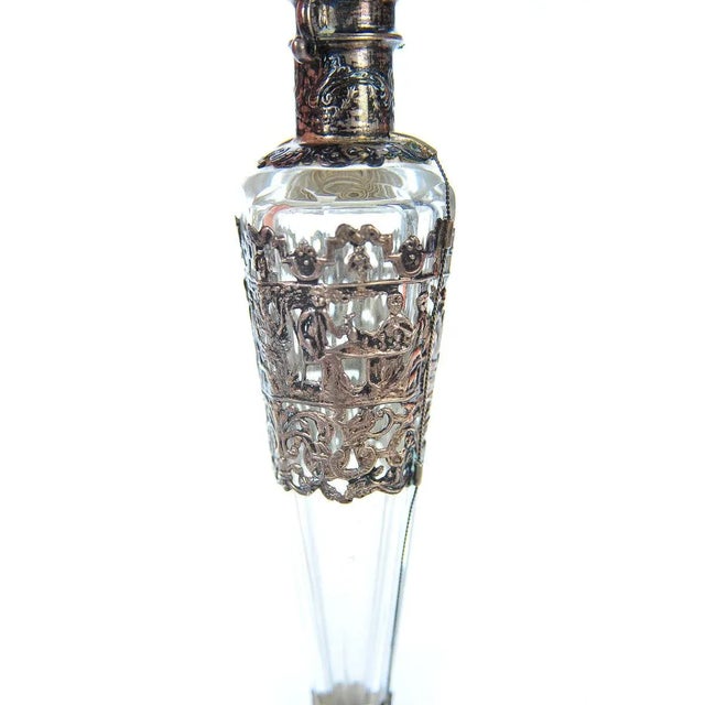 Victorian Crystal & Silver Perfume Bottle For Sale - Image 4 of 10
