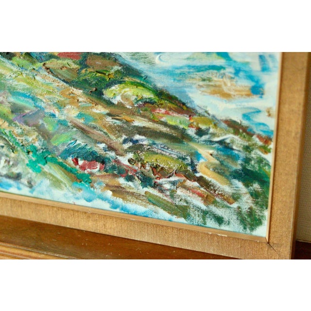 M-B Swömbom-Backman, Vivid Coastline, Mid-20th Century, Oil on Canvas, Framed For Sale - Image 7 of 11