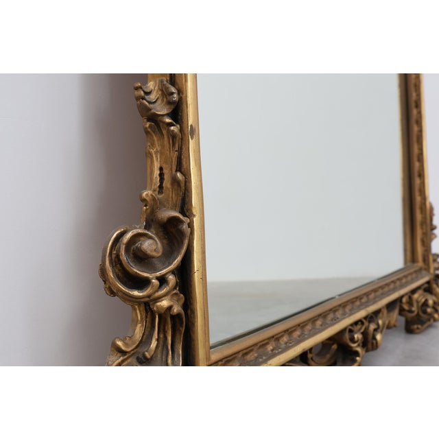 Large Rococo Style Giltwood Mirror from Deknudt, Belgium, 1950s For Sale - Image 4 of 14