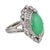 1980s Vintage Gia 6.50 Carat Burma Jade Diamond Platinum Cocktail Ring, Size 5.5 For Sale - Image 5 of 5