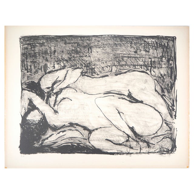 André Cottavoz, Lying Nudes, Original Lithograph For Sale