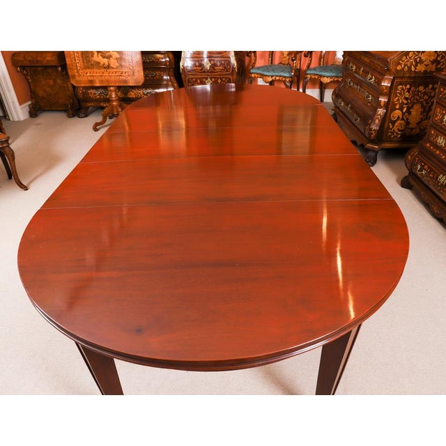 Antique 19th Century Oval Extending Dining Table and Regency Dining Chairs, Set of 9 For Sale - Image 9 of 15