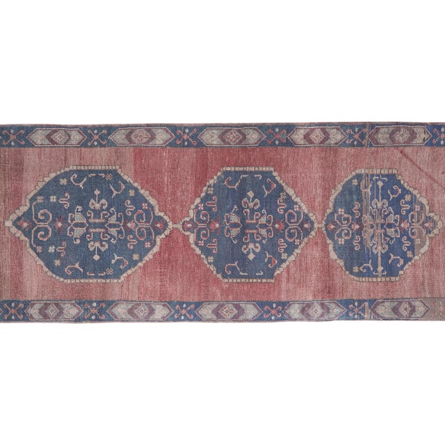 Mid-Century Modern Turkish Short Runner 3'3'' X 8'6'' For Sale - Image 3 of 10