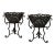 Vintage Traditional Openwork Wrought Metal Basket Pillar Candle Holders or Plant Stands- A Pair For Sale