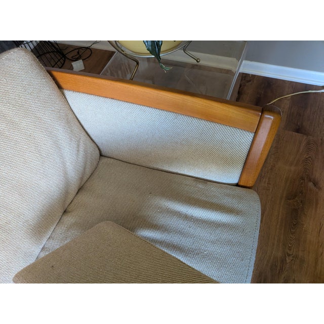 Wood Stouby Mid Century Loveseat Sofa For Sale - Image 7 of 14
