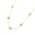 French Deco 7.65 Ct Yellow Sapphire Station Chain Necklace in 14k Yellow Gold For Sale