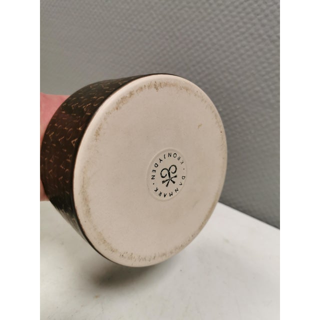 Ceramic Tobacco Jar with Rosewood Lid from JHQ, Denmark, 1960s For Sale - Image 13 of 17