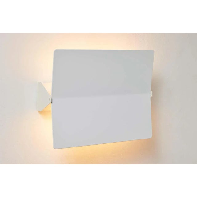 Metal Large Charlotte Perriand 'Applique à Volet Pivotant Plié' Wall Light in White For Sale - Image 7 of 12