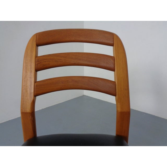 Danish Teak and Leather Chairs from Dyrlund, Denmark, 1970s, Set of 6 For Sale - Image 16 of 18