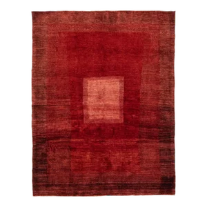 Red Modern Persian Gabbeh Handmade Geometric Wool Rug
