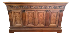 Neo-Renaissance Sideboard in Walnut, 1980s