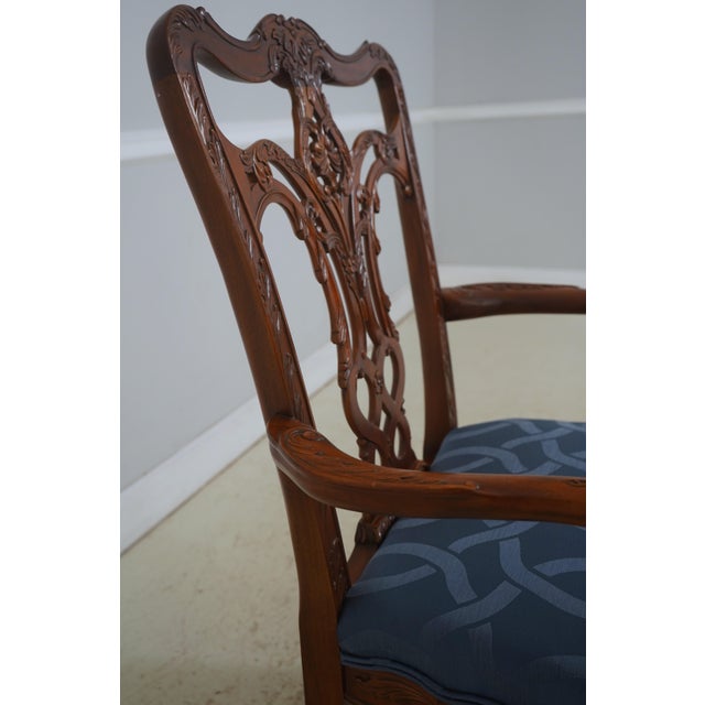 Set of 8 Maitland Smith Mahogany Dining Chairs For Sale In Philadelphia - Image 6 of 18
