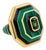 Green Tourmaline Malachite Green Black Enamel 18k Yellow Gold Enamel Unique Ring, Size 6.25 For Sale