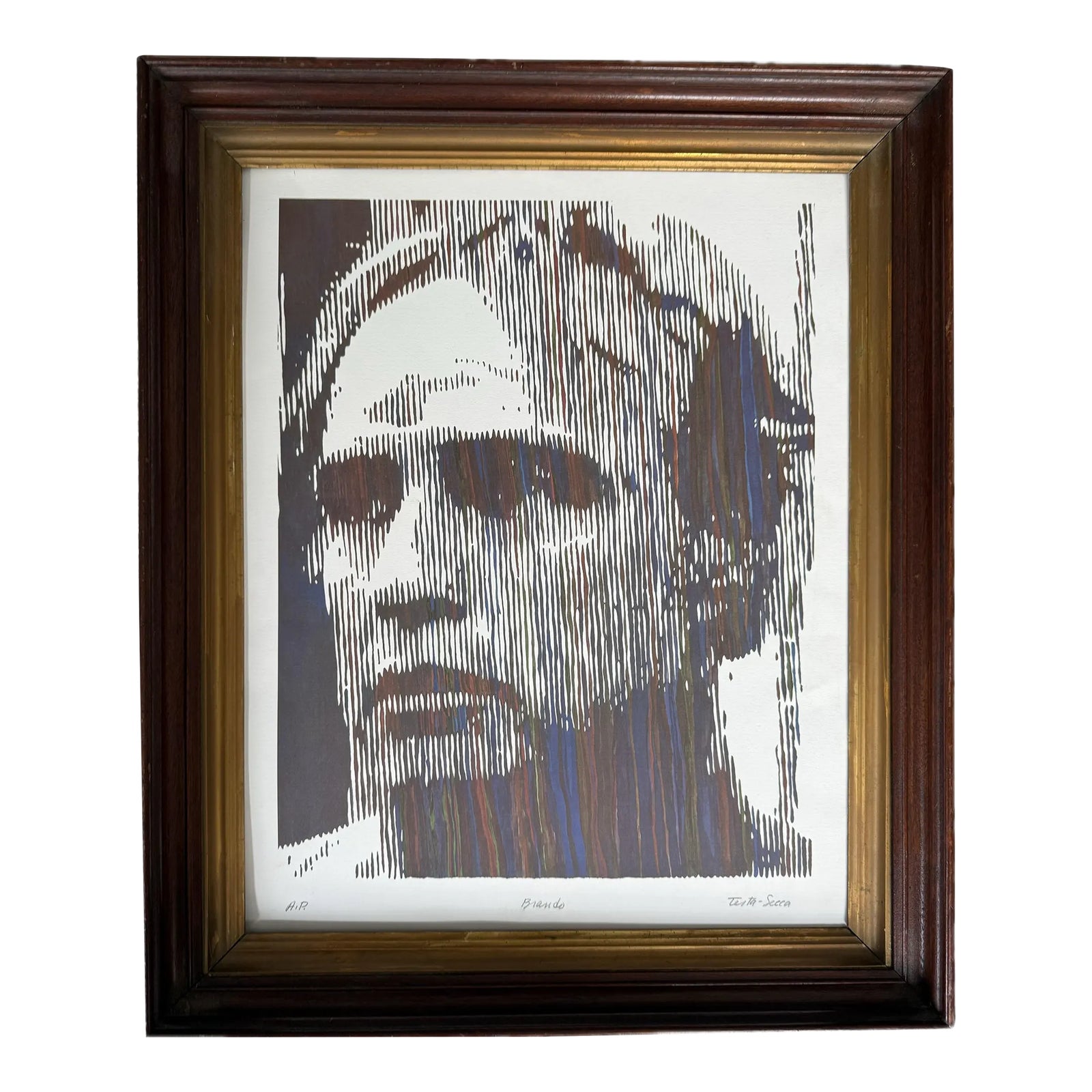 Signed Artist Proof Print “Brando” by Joe Testa-Secca | Chairish