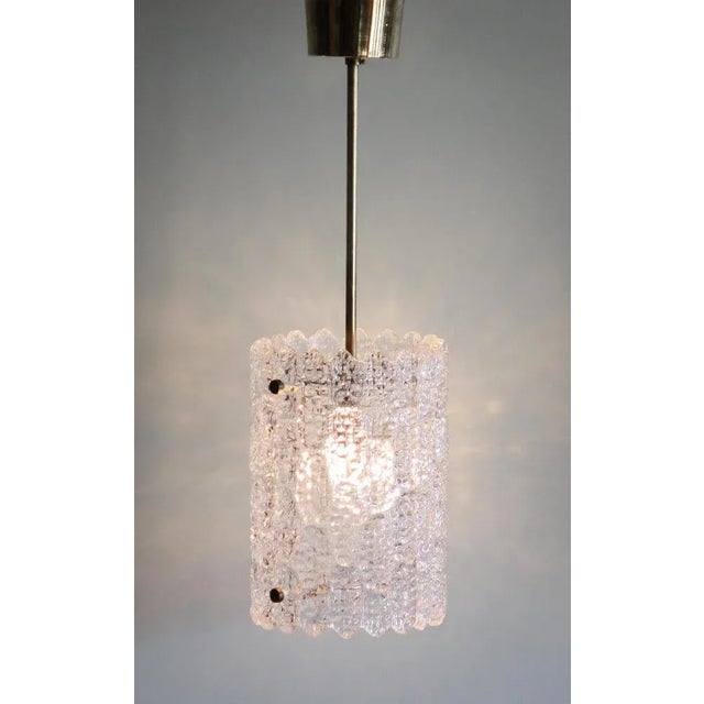 1960s Brass and Crystal Glass Pendant by Carl Fagerlund for Orrefors, 1960s For Sale - Image 5 of 6