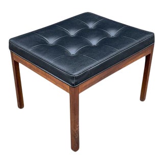 1960s Mid Century Modern Tufted Stool For Sale