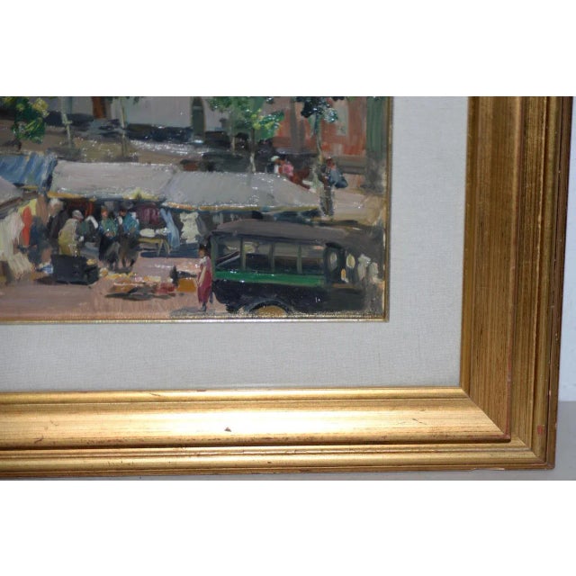 Impressionist Cipriano Mannucci (1882-1970) Village Landscape Oil Painting C.1927 For Sale - Image 3 of 8