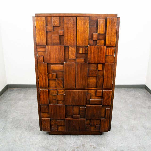 High end and well made Lane Pueblo Credenza /highboy Furniture or modern art? This piece offers abstract design and shaped...