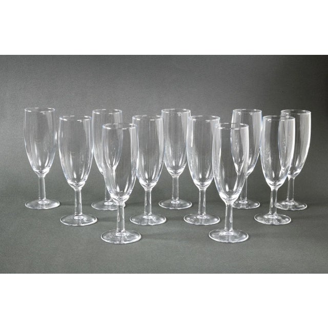 Baccarat Crystal Champagne Flutes from Baccarat, Set of 5 For Sale - Image 4 of 6