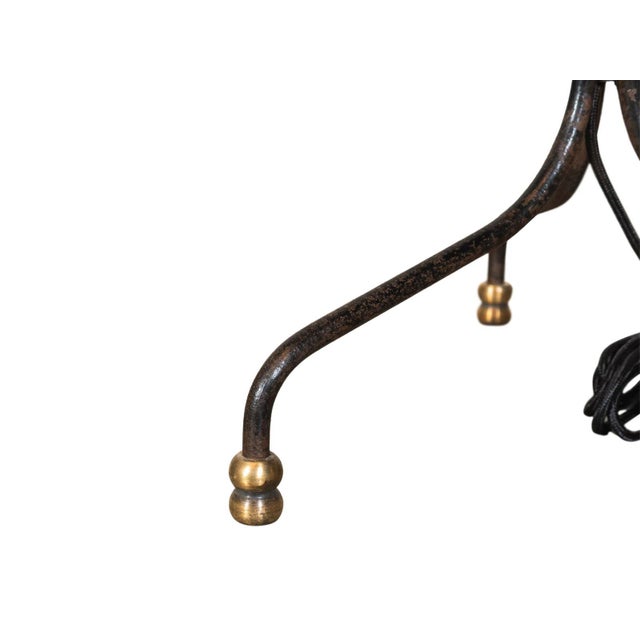 Antique Iron Floor Lamp For Sale - Image 4 of 5