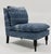English Kathy Hilton's Personal Collection- Blue and White Armless Indoor/Outdoor Chair For Sale - Image 3 of 7