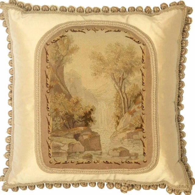French 19th Century French Aubusson Pillow For Sale - Image 3 of 3