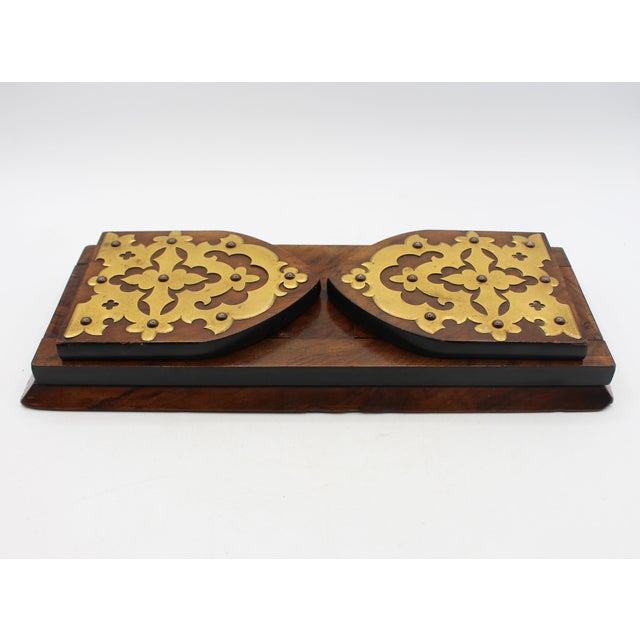 Circa 1865 English Gothic Revival Extending Bookslide For Sale - Image 9 of 10