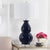 Modern 30-Inch H Table Lamp - Navy For Sale - Image 3 of 5