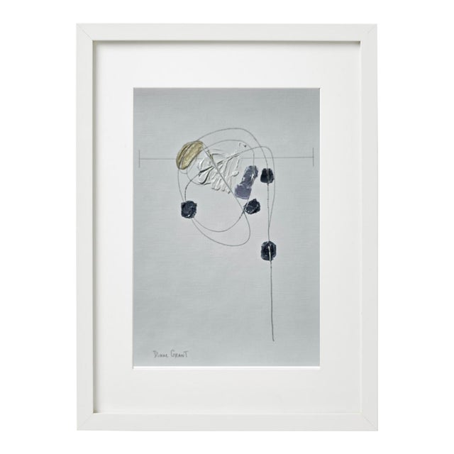 Neutral Colors Palette Organic Modern Botanical Flower Original Oil Painting / Contemporary Herbarium / Earth Tones For Sale