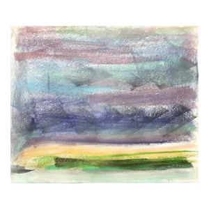 1970s Adrienne Anderson Abstract Landscape Pastel