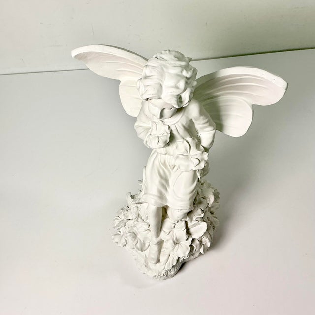 1980s Vintage Art Nouveau Boho Chic Blanca Garden Angel Figurine. For Sale - Image 11 of 13