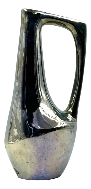 Modern Iridescent Stoneware Vase by A. Cytère, Rambervillers, France, 1960s