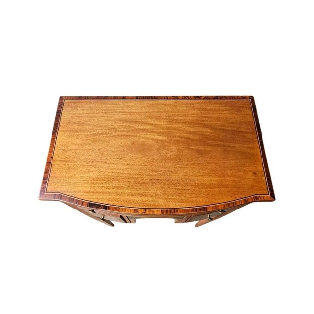 Vernis Martin Style Satinwood Inlaid and Mahogany Decorated Side Table For Sale - Image 9 of 11