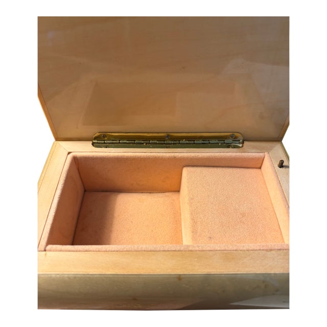 Vintage Italian Wood Jewelry Music Box For Sale