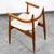 Mid Century Modern Armchairs Dining Chairs Walnut Wood 2 Two White American Pair For Sale - Image 9 of 12